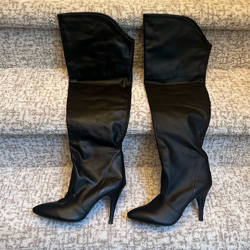 Genuine leather boots.